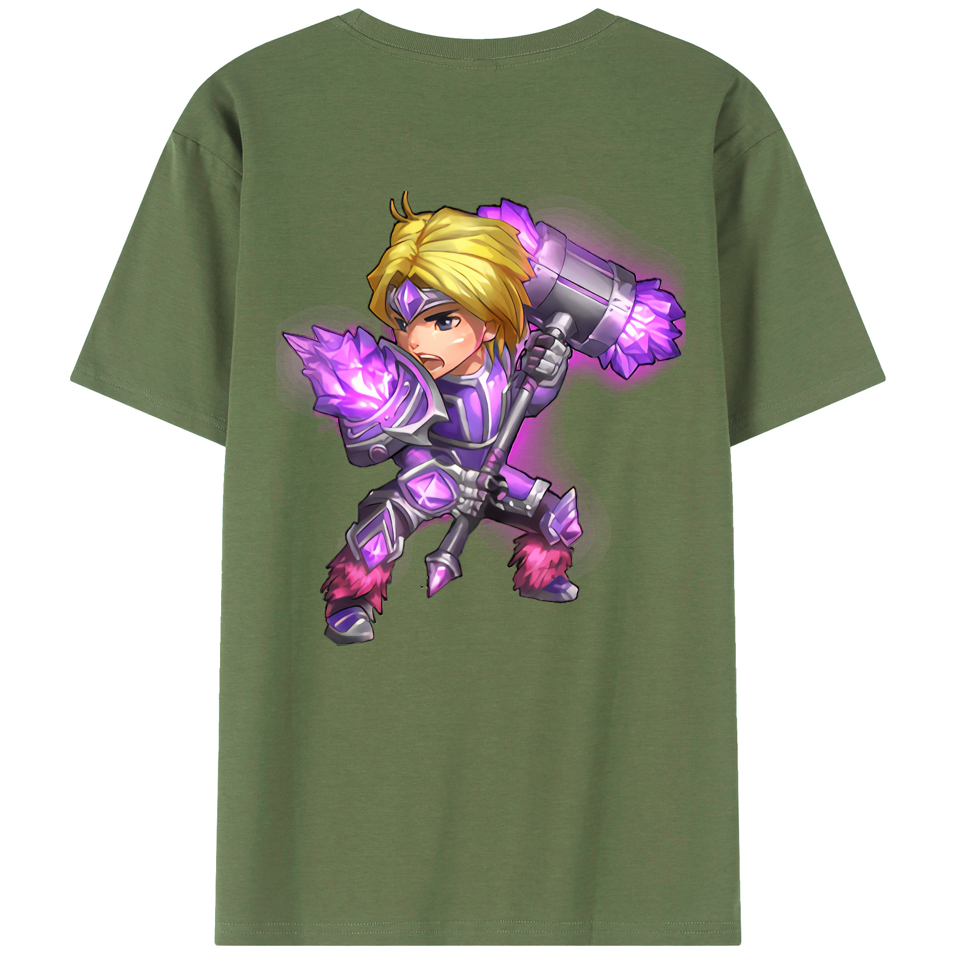 （画像用） リーグ・オブ・レジェンド League of Legends LOL 綿100％ メンズ半袖Tシャツ（バックプリント） 通気性